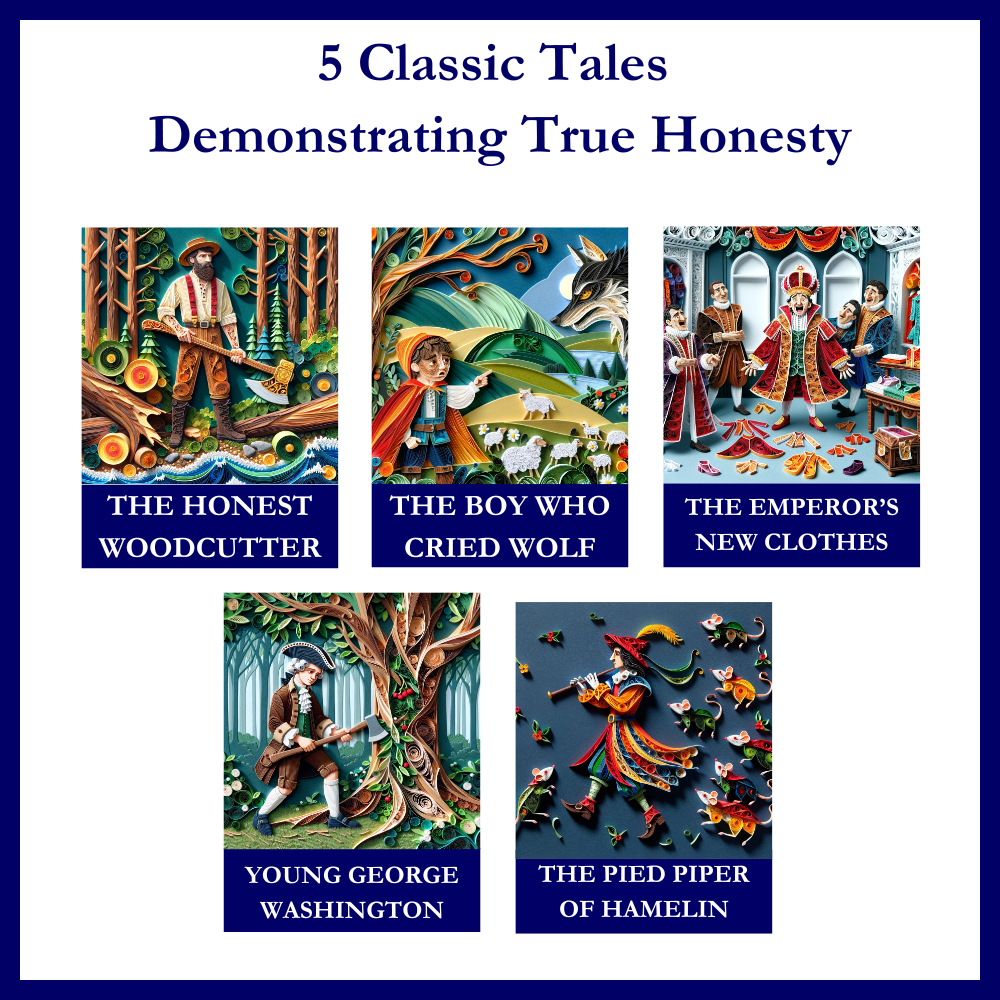 Honesty Story Collection for Kids: 5 Printable Tales + 30 Activity Pages (Digital Download)