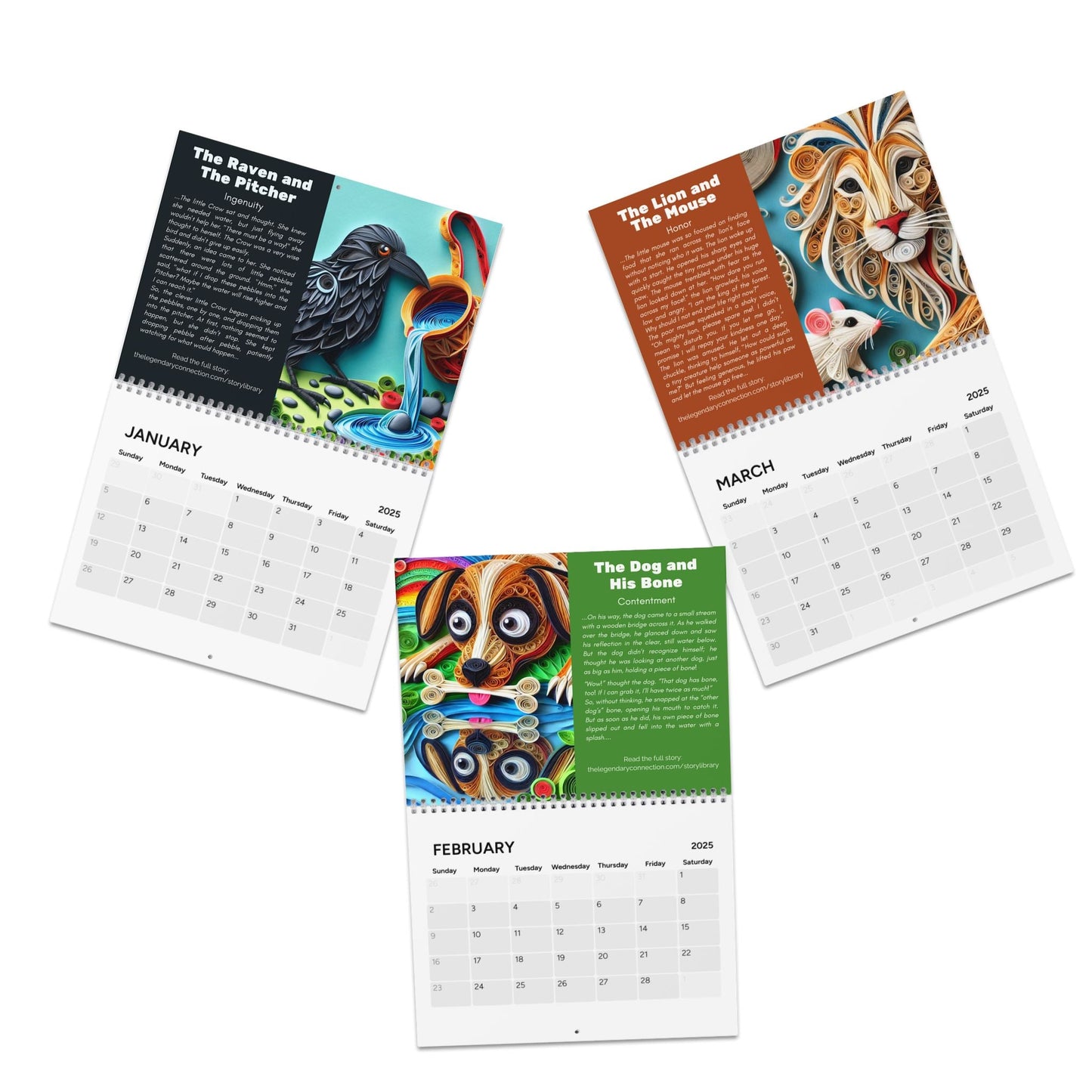 Calendar 2025 - Aesop's Fables - The Legendary Connection