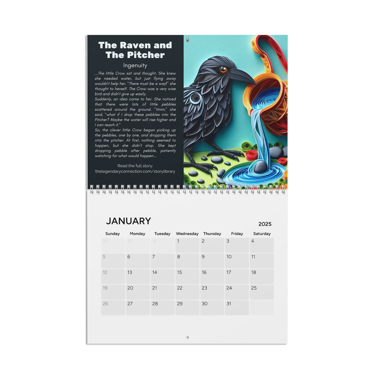Calendar 2025 - Aesop's Fables - The Legendary Connection