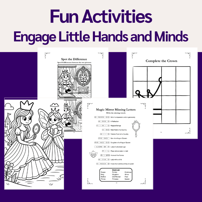 Once Upon A Virtue: Tales of Caring – 5 Printable Fairy Tales + 30 Activity Pages - The Legendary Connection