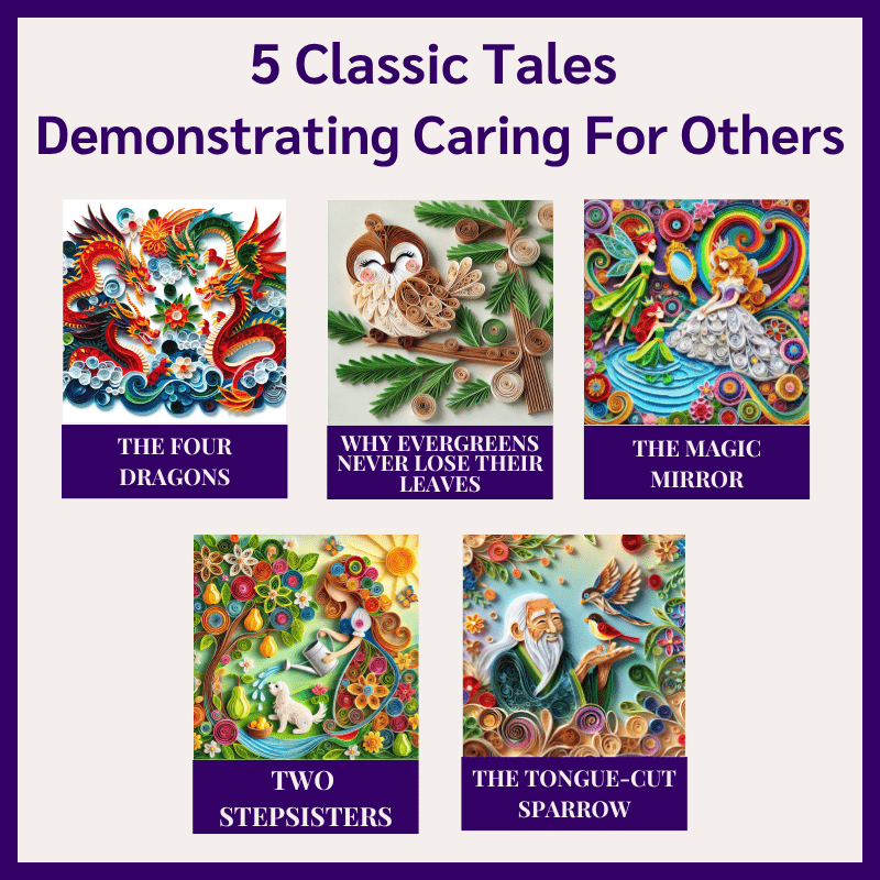 Once Upon A Virtue: Tales of Caring – 5 Printable Fairy Tales + 30 Activity Pages - The Legendary Connection