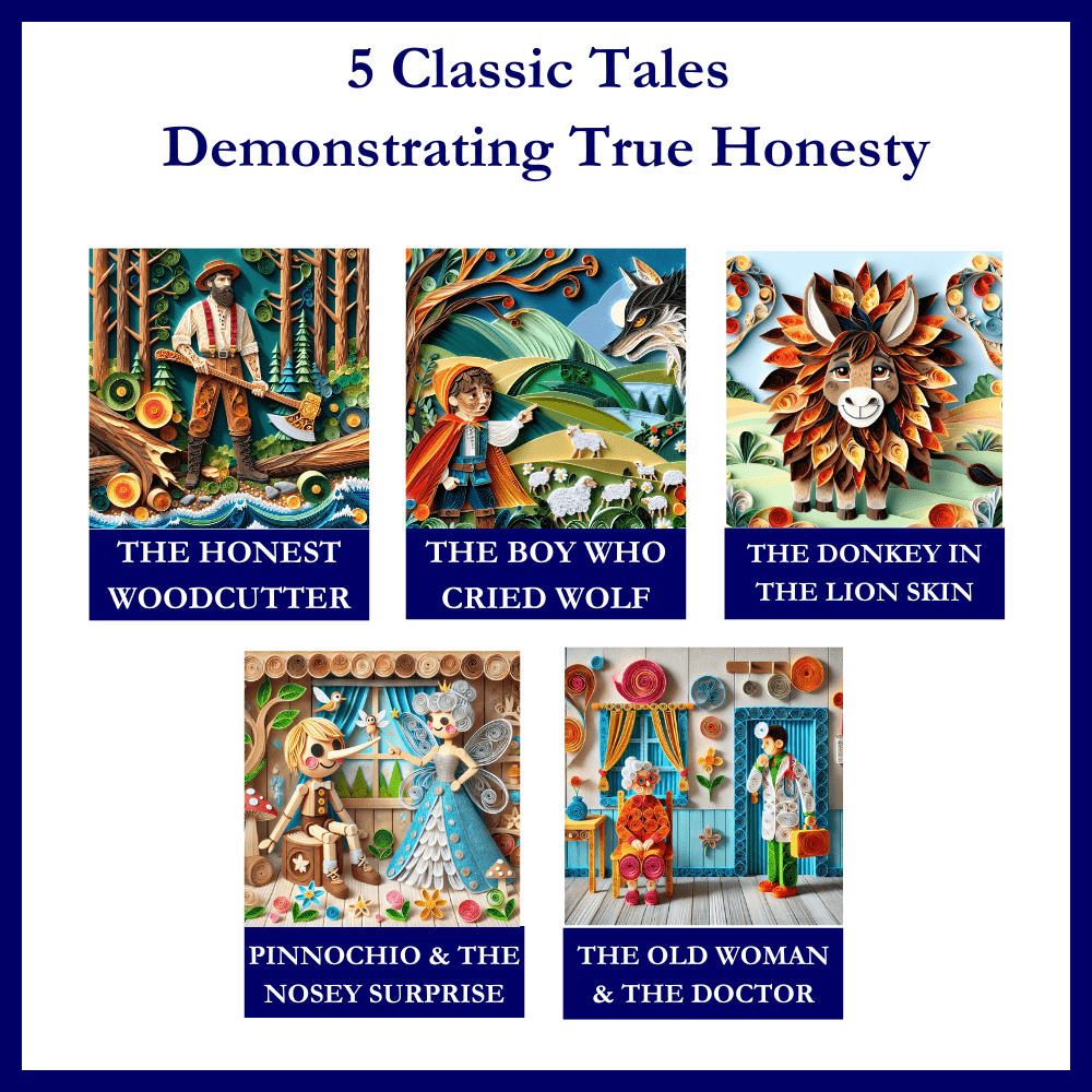 Once Upon A Virtue: Tales of Honesty - 5 Printable Tales + 30 Activity Pages (Digital Download) - The Legendary Connection
