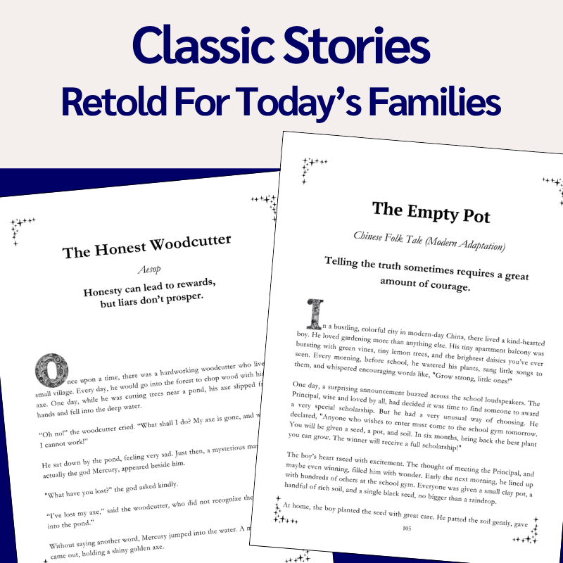 Once Upon A Virtue: Tales of Honesty - 5 Printable Tales + 30 Activity Pages (Digital Download) - The Legendary Connection