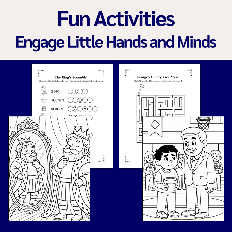 Once Upon A Virtue: Tales of Integrity - 5 Printable Tales + 30 Activity Pages (Digital Download) - The Legendary Connection