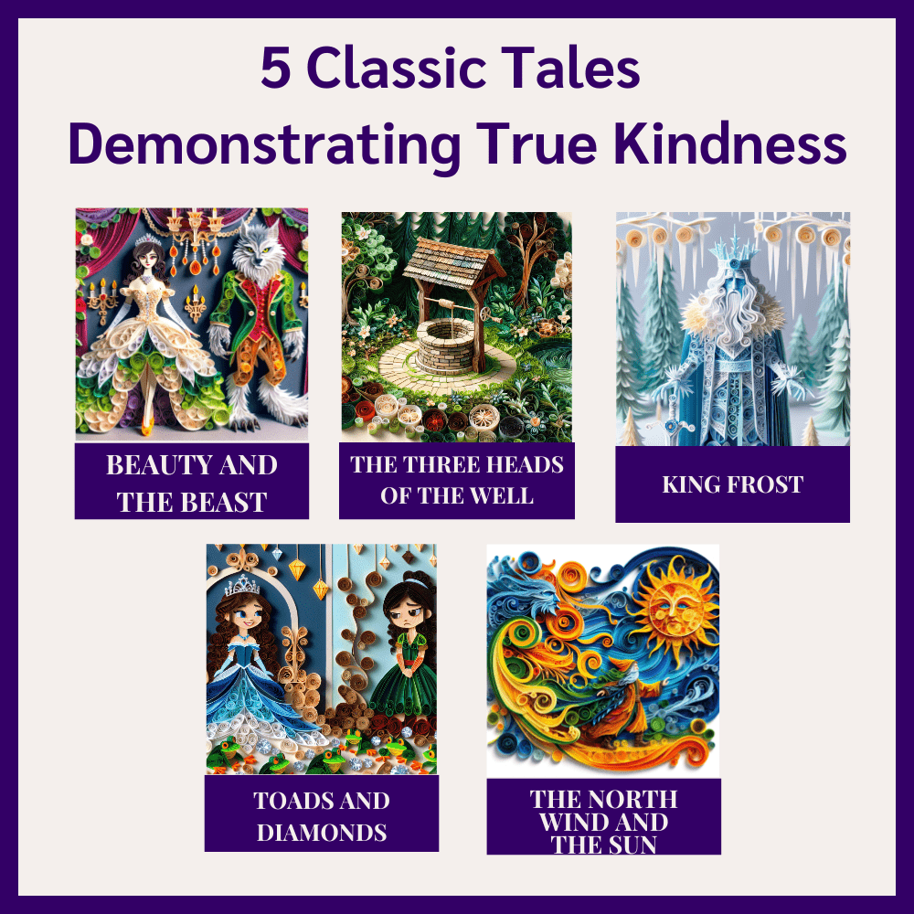 Once Upon a Virtue: Tales of Kindness - 5 Printable Fairy Tales + 30 Activity Pages - The Legendary Connection