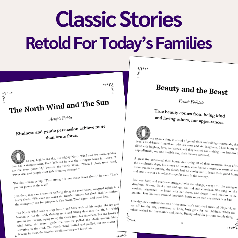 Once Upon a Virtue: Tales of Kindness - 5 Printable Fairy Tales + 30 Activity Pages - The Legendary Connection
