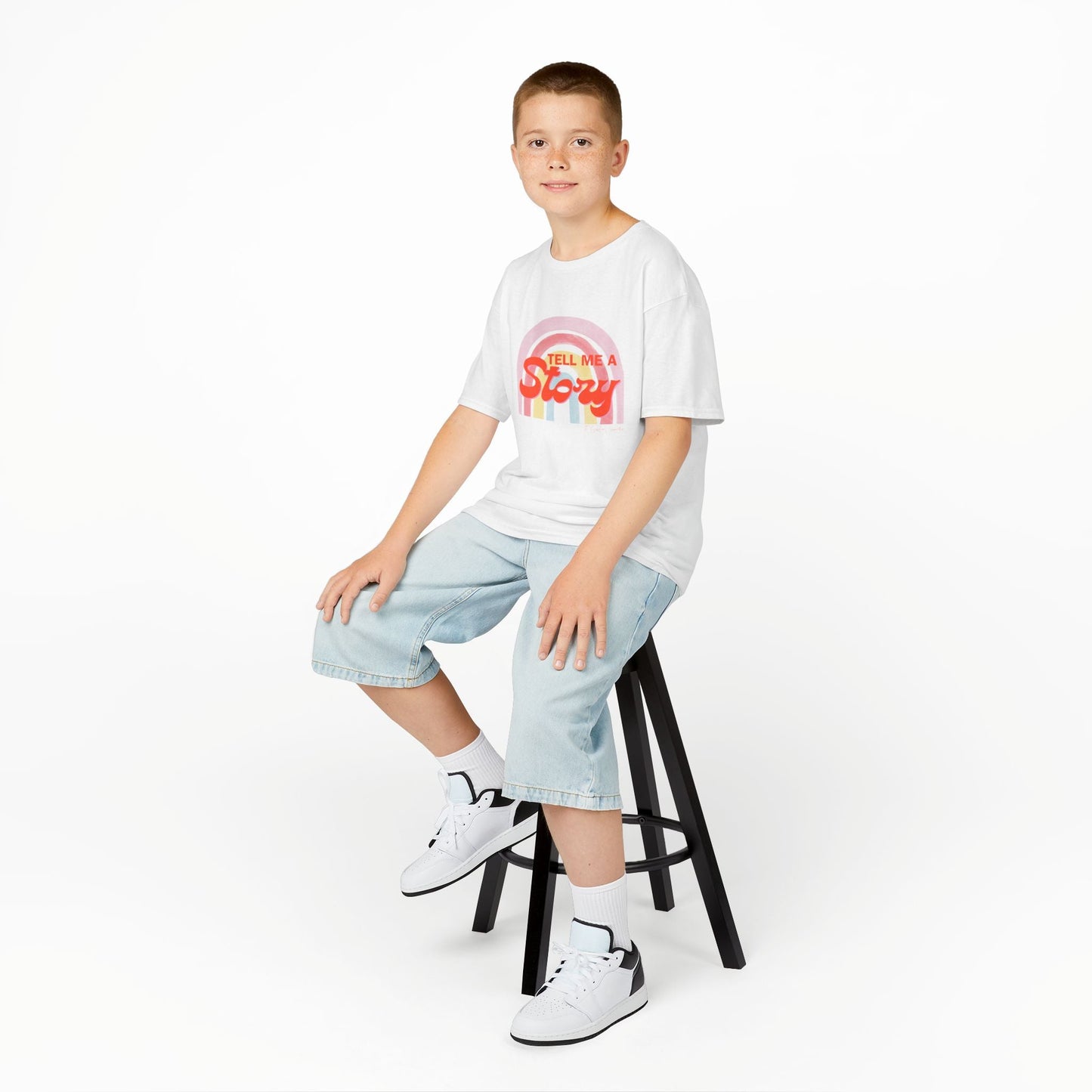 "Tell Me A Story" Kids Rainbow Tee - The Legendary Connection