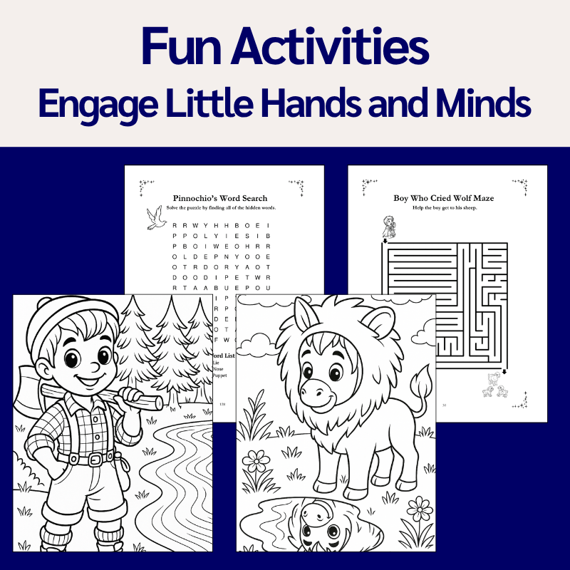Once Upon A Virtue: Tales of Honesty - 5 Printable Tales + 30 Activity Pages (Digital Download) - The Legendary Connection